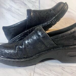 Bolo Clog Casual Comfort Leather Black Slip-On Women’s Size‎ 9.5